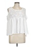 Shein 100% Polyester White Sleeveless Blouse Size L - photo 1