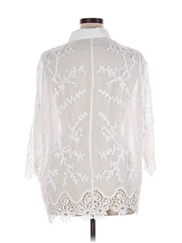 Solitaire 3/4 Sleeve Button-Down Shirt (view 2)
