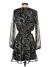 Aqua 100% Polyester Paisley Black Cocktail Dress Size XS - photo 2