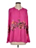 Lilypad 100% Rayon Pink Long Sleeve Blouse Size S - photo 1