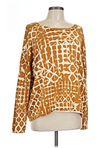 Garnet Hill Long Sleeve Silk Top (view 1)