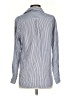 Zara Stripes Blue Long Sleeve Button-Down Shirt Size S - photo 2