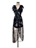 Maurices 100% Polyester Floral Black Cocktail Dress Size S - photo 1