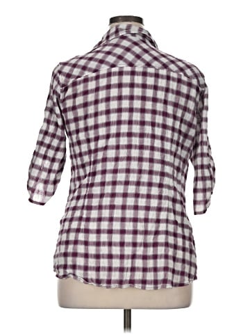 a.n.a. A New Approach 3/4 Sleeve Button-Down Shirt (view 2)