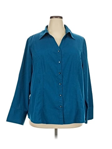 Cato 3/4 Sleeve Button-Down Shirt (view 1)