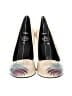 t.u.k. Color Block Animal Print Graphic Multi Color Ivory Heels Size 8 - photo 2