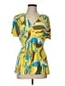 2b bebe Yellow Short Sleeve Blouse Size L - photo 1