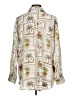 Autres Filles 100% Polyester Print Ivory Long Sleeve Blouse Size L - photo 2