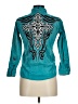Signature Teal Long Sleeve Blouse Size M (estimated) - photo 2