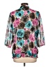 Como 100% Polyester Teal 3/4 Sleeve Blouse Size L - photo 2