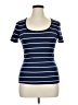Unbranded 100% Polyester Stripes Blue Short Sleeve T-Shirt Size XL - photo 1