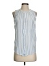 Ann Taylor LOFT 100% Rayon Blue Sleeveless Button-Down Shirt Size S - photo 1