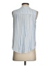 Ann Taylor LOFT 100% Rayon Blue Sleeveless Button-Down Shirt Size S - photo 2