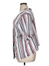 Luxology 100% Polyester Stripes White Short Sleeve Blouse Size XL - photo 5
