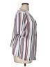 Luxology 100% Polyester Stripes White Short Sleeve Blouse Size XL - photo 4