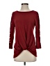 Como Black Burgundy 3/4 Sleeve Top Size S - photo 1