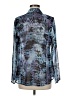 CAbi 100% Polyester Animal Print Blue Long Sleeve Blouse Size M - photo 2