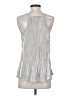 Mi ami 100% Polyester Silver Sleeveless Blouse Size XS - photo 2