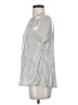 Mi ami 100% Polyester Silver Sleeveless Blouse Size XS - photo 5