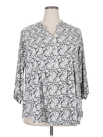 Roz & Ali 3/4 Sleeve Blouse (view 1)