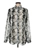 CAbi 100% Polyester Animal Print Silver Long Sleeve Blouse Size M - photo 1