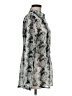 CAbi 100% Polyester Animal Print Silver Long Sleeve Blouse Size M - photo 4