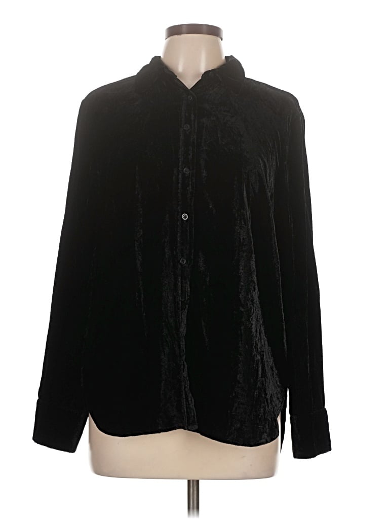 Pre-owned Talbots Long Sleeve Blouse In Black