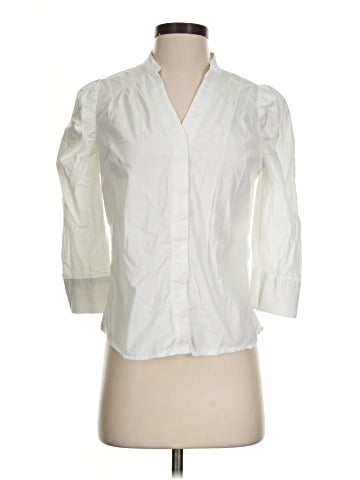 White House Black Market 3/4 Sleeve Button-Down Shirt (view 1)