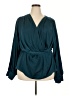City Chic 100% Polyester Teal Long Sleeve Blouse Size 20 Plus (L) - photo 1