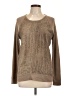 Ecru Metallic Brown Pullover Sweater Size L - photo 1