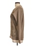Ecru Metallic Brown Pullover Sweater Size L - photo 5