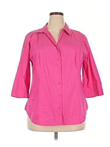 Lane Bryant 3/4 Sleeve Button-Down Shirt (view 1)