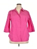Lane Bryant Pink 3/4 Sleeve Button-Down Shirt Size 18 - photo 1