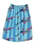 maan 100% Viscose Print Blue Skirt Size 16 - photo 2
