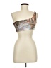 PrettyLittleThing Graphic Multi Color Silver Sleeveless Top Size 6 - photo 1