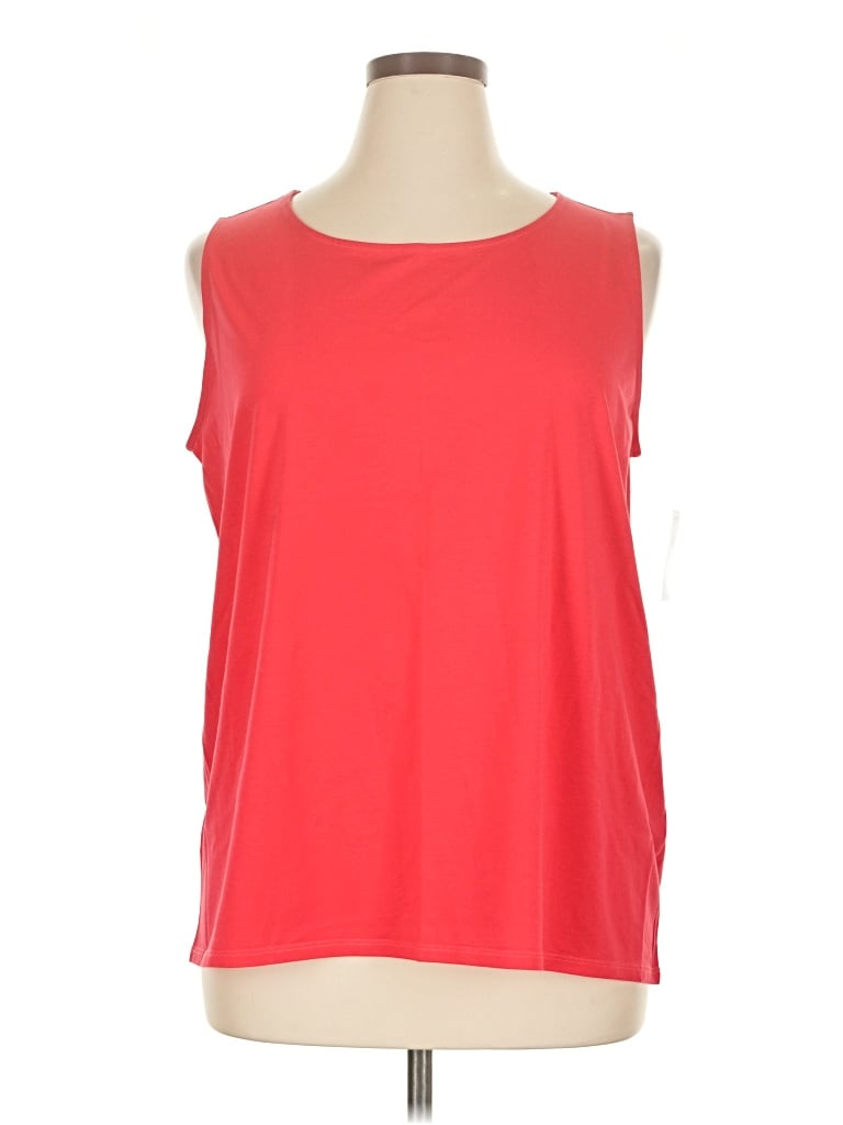 Pre-owned Jjill Sleeveless T-shirt In Red