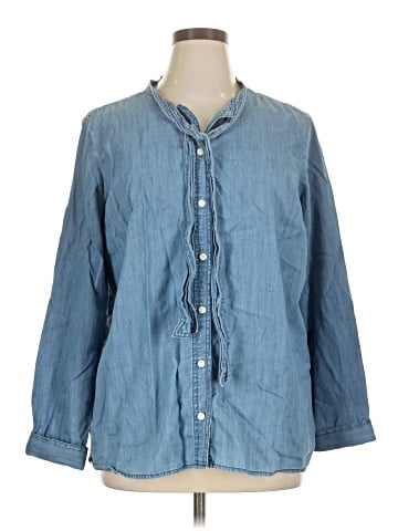 St. John's Bay 3/4 Sleeve Button-Down Shirt (view 1)