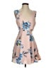Lulus 100% Polyester Floral Tan Cocktail Dress Size XS - photo 1