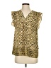 Chaus 100% Polyester Gold Sleeveless Blouse Size S - photo 1