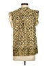 Chaus 100% Polyester Gold Sleeveless Blouse Size S - photo 2