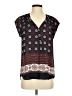 Black Rainn 100% Polyester Black Short Sleeve Blouse Size S - photo 1