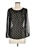 Maison Jules 100% Polyester Black 3/4 Sleeve Blouse Size M - photo 1