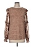 Shein Brown Long Sleeve Blouse Size 6 - photo 1