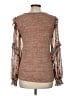 Shein Brown Long Sleeve Blouse Size 6 - photo 2