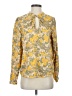 PrAna 100% Polyester Floral Yellow Long Sleeve Blouse Size S - photo 1
