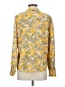 PrAna 100% Polyester Floral Yellow Long Sleeve Blouse Size S - photo 2