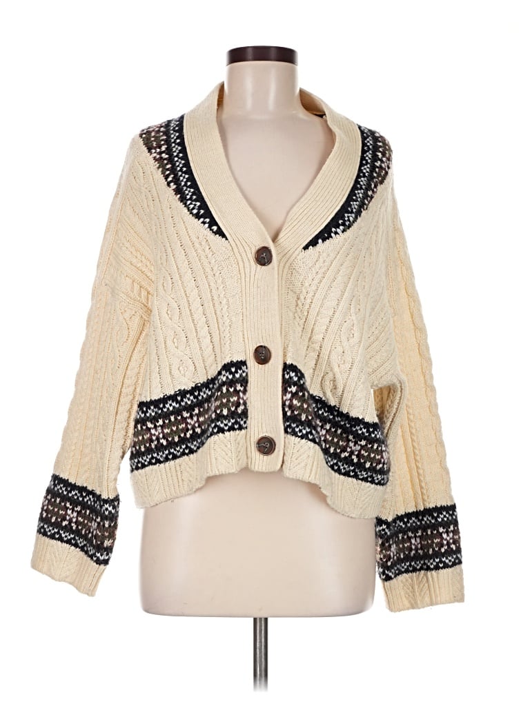 Pre-owned Zara Cardigan Sweater In Ivory
