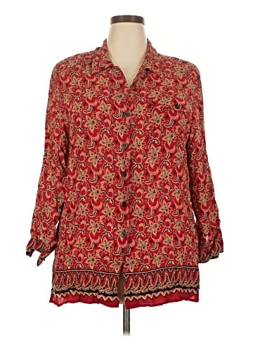 Liz Claiborne 3/4 Sleeve Button-Down Shirt (view 1)