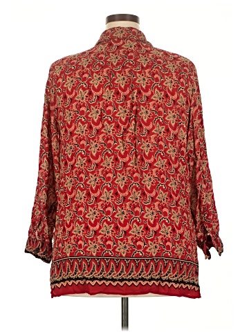 Liz Claiborne 3/4 Sleeve Button-Down Shirt (view 2)