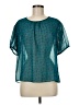 CAbi 100% Polyester Teal Short Sleeve Blouse Size M - photo 1